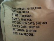 EC de la categoría alimenticia de Metabisulfite del sodio de la so2 el 65% ninguna pureza SMBS de 231-673-0 Na2S2O5 el 97%