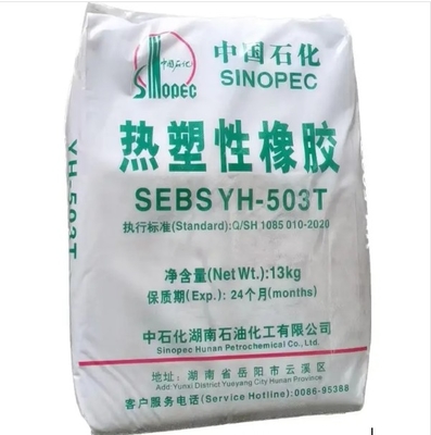 SEBS YH 503T SINOPEC Elastomero natural de plástico térmico en polvo blanco para productos de caucho